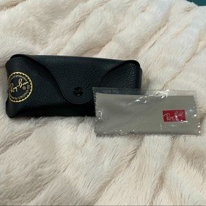 Black RAY BAN Leather Sunglasses Case ✨